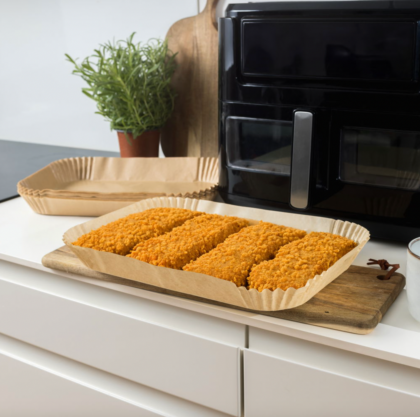 Airfryer-pappersformar, dubbel låda - 50 st.
