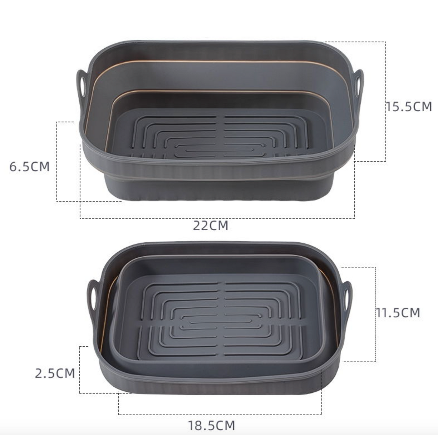 Airfryer silikonform, rektangulär