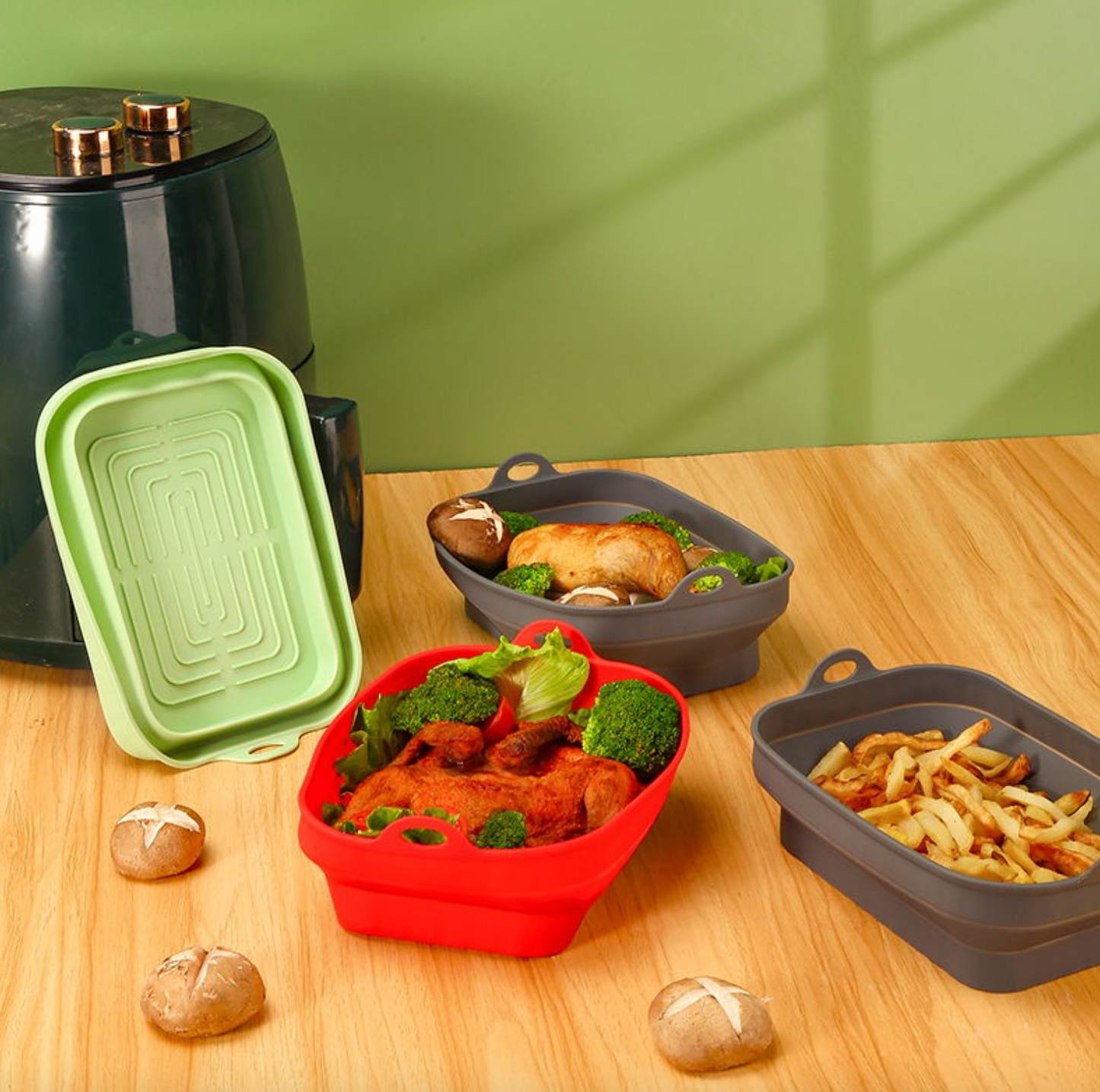 Airfryer silikonform, rektangulär