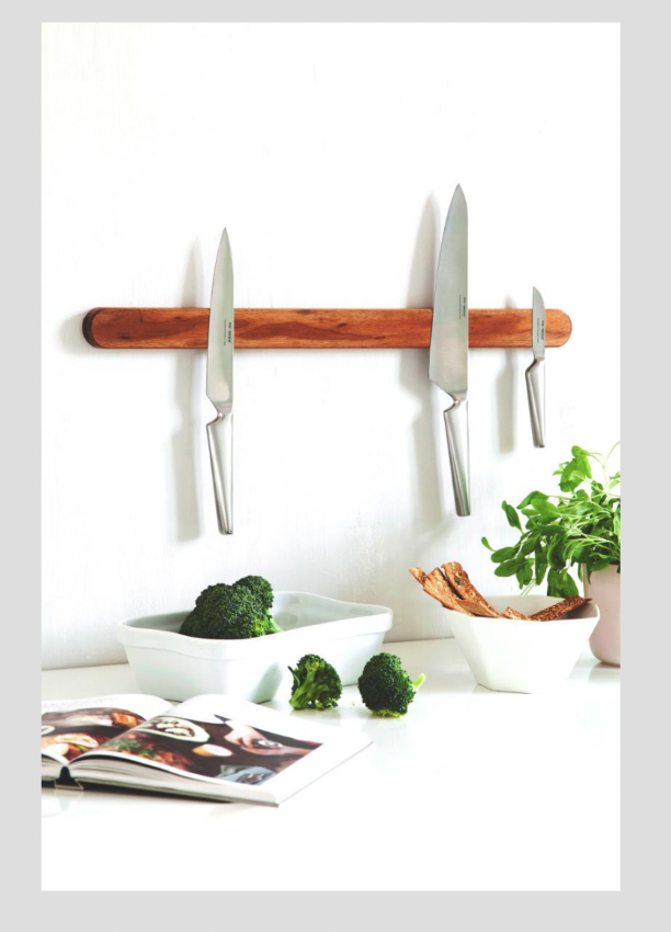 Magnetisk knivhållare - Walnut 59cm