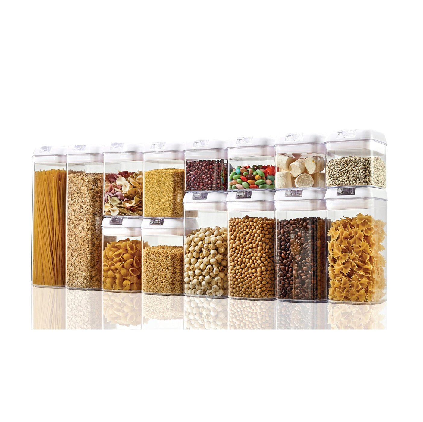 Förvaringsburkar – Set med 14 st