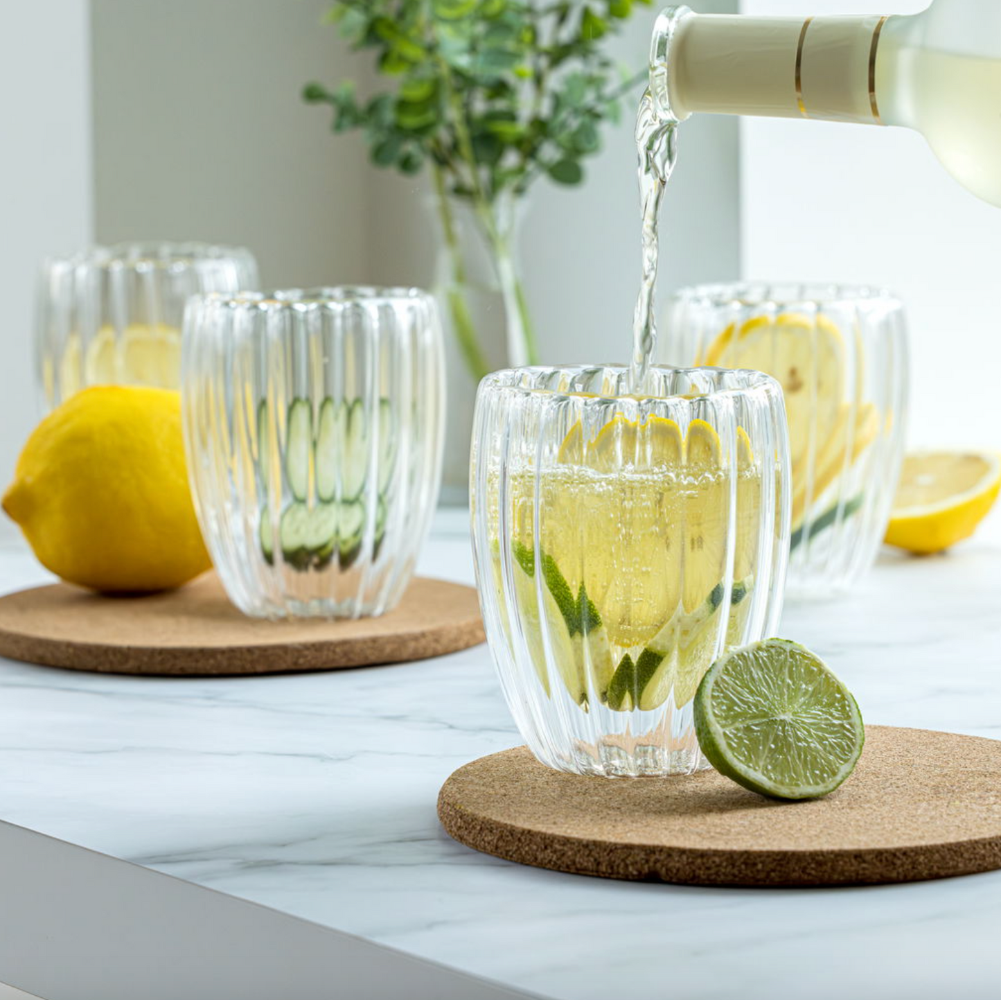 Termoglas med räfflor - 4 st – VIAMAJA.SE