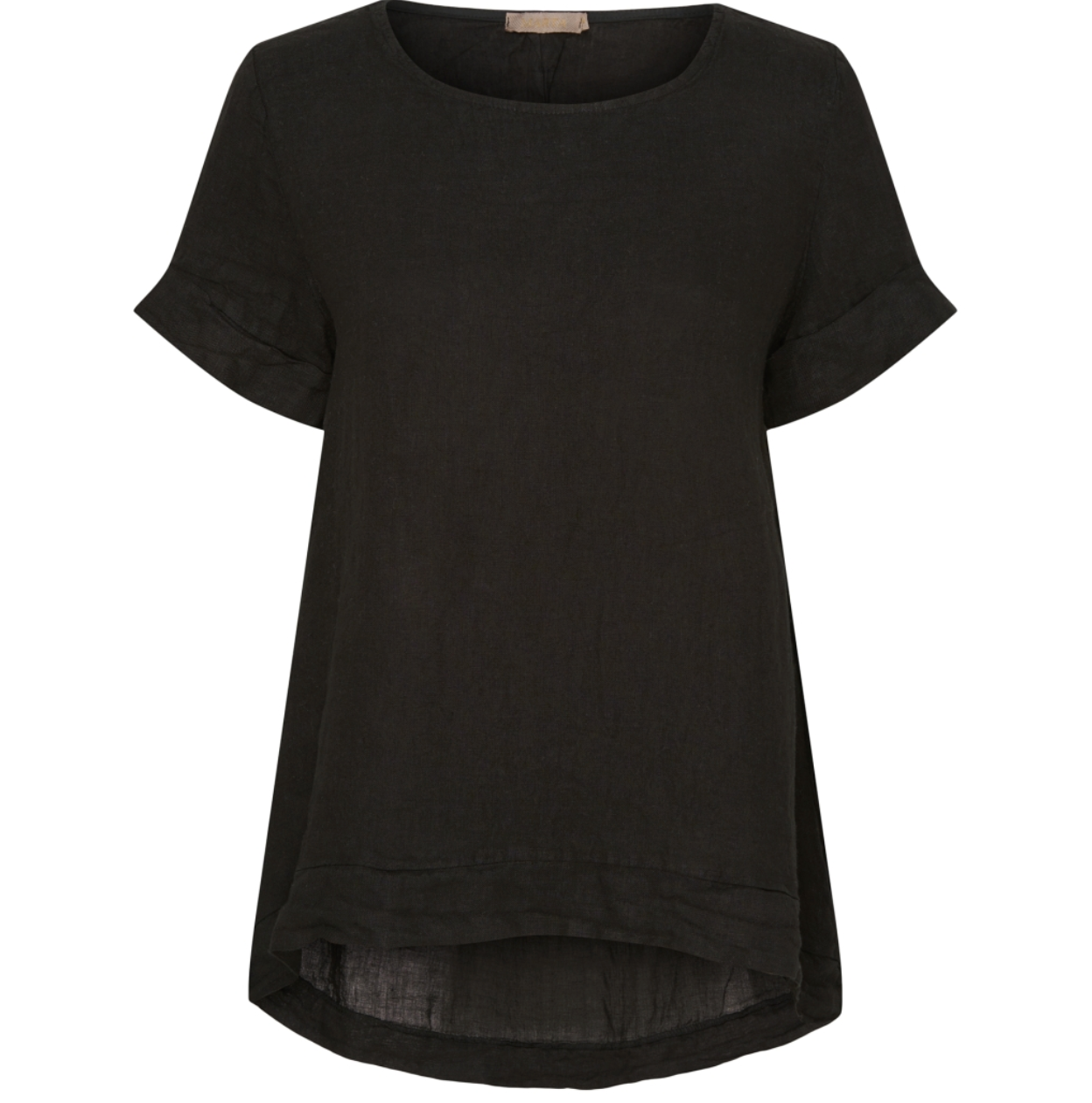 Blus oversize linneblandning – Black