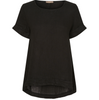 Blus oversize linneblandning – Black