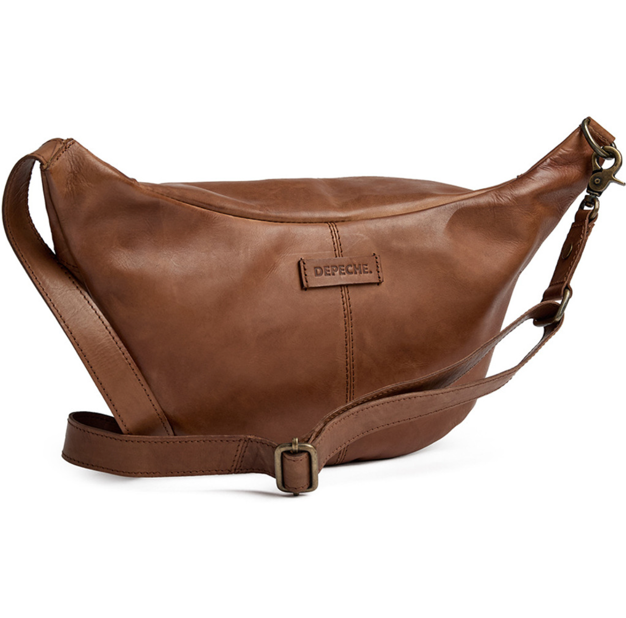 Exklusiv handflätad bumbag - Cognac