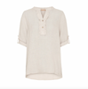 Skjortblus Vera linmix - Naturell