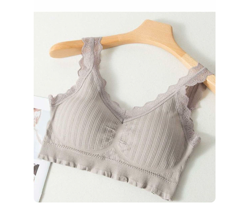 Seamless-bh med spetskant - Nude