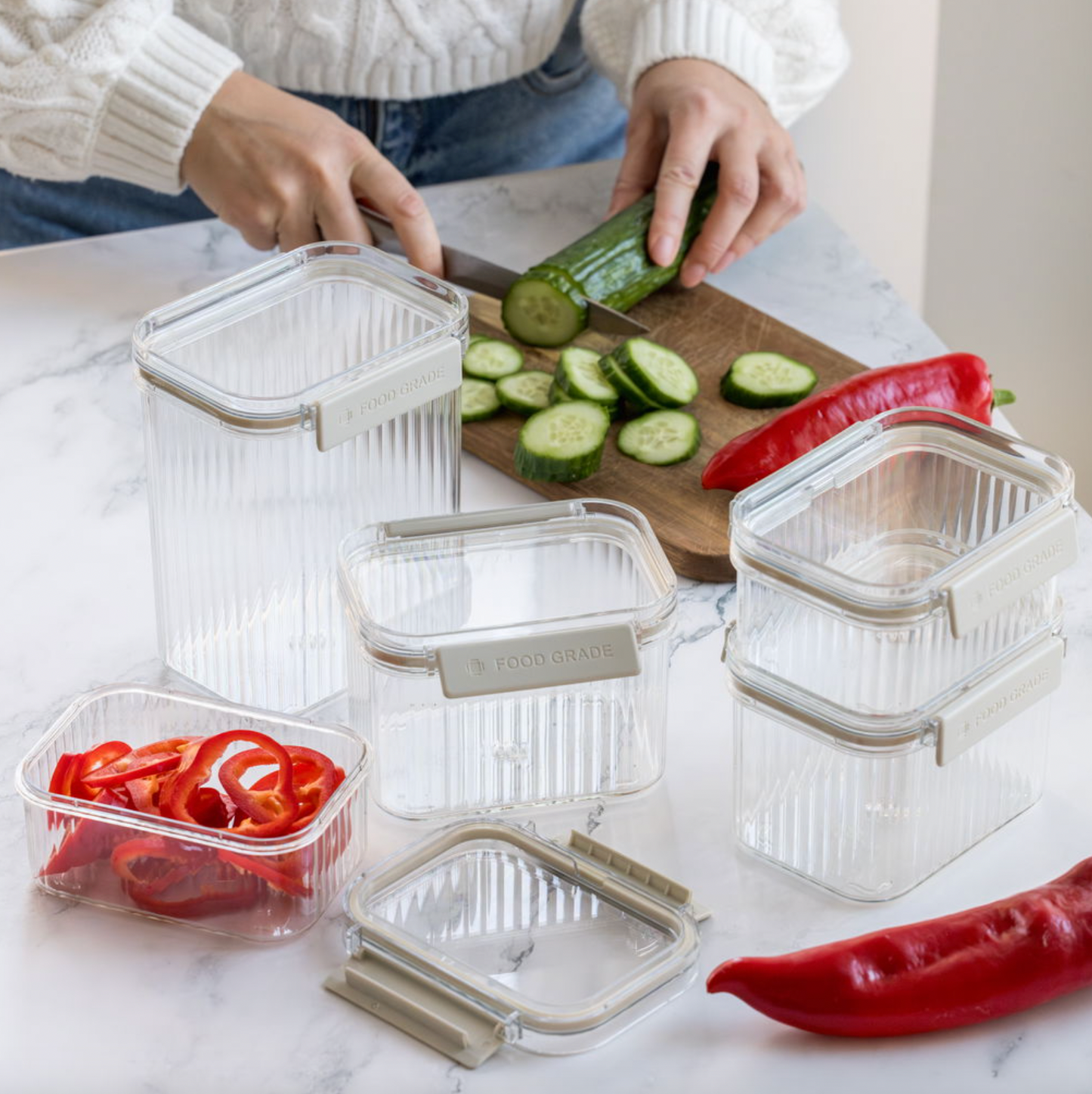 Förvaringsburkar - Set med 5 delar