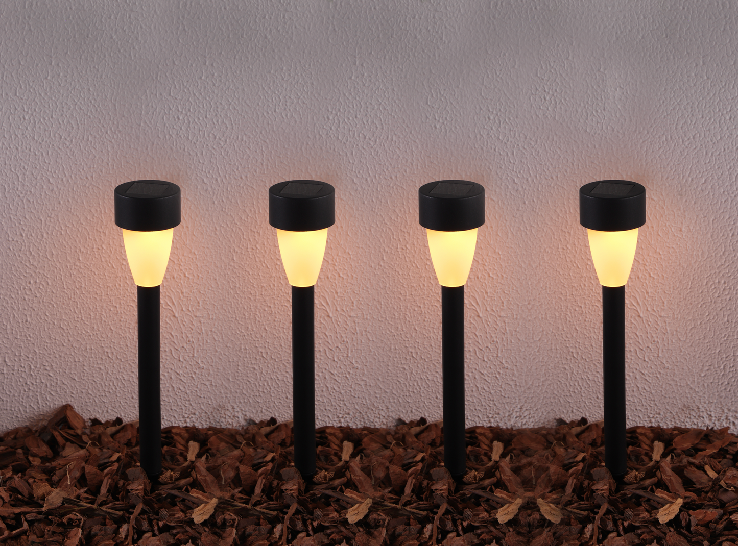 Fackla med solceller – Set om 4 st.