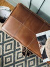 Dyna i läder 120 cm - Cognac buffelläder