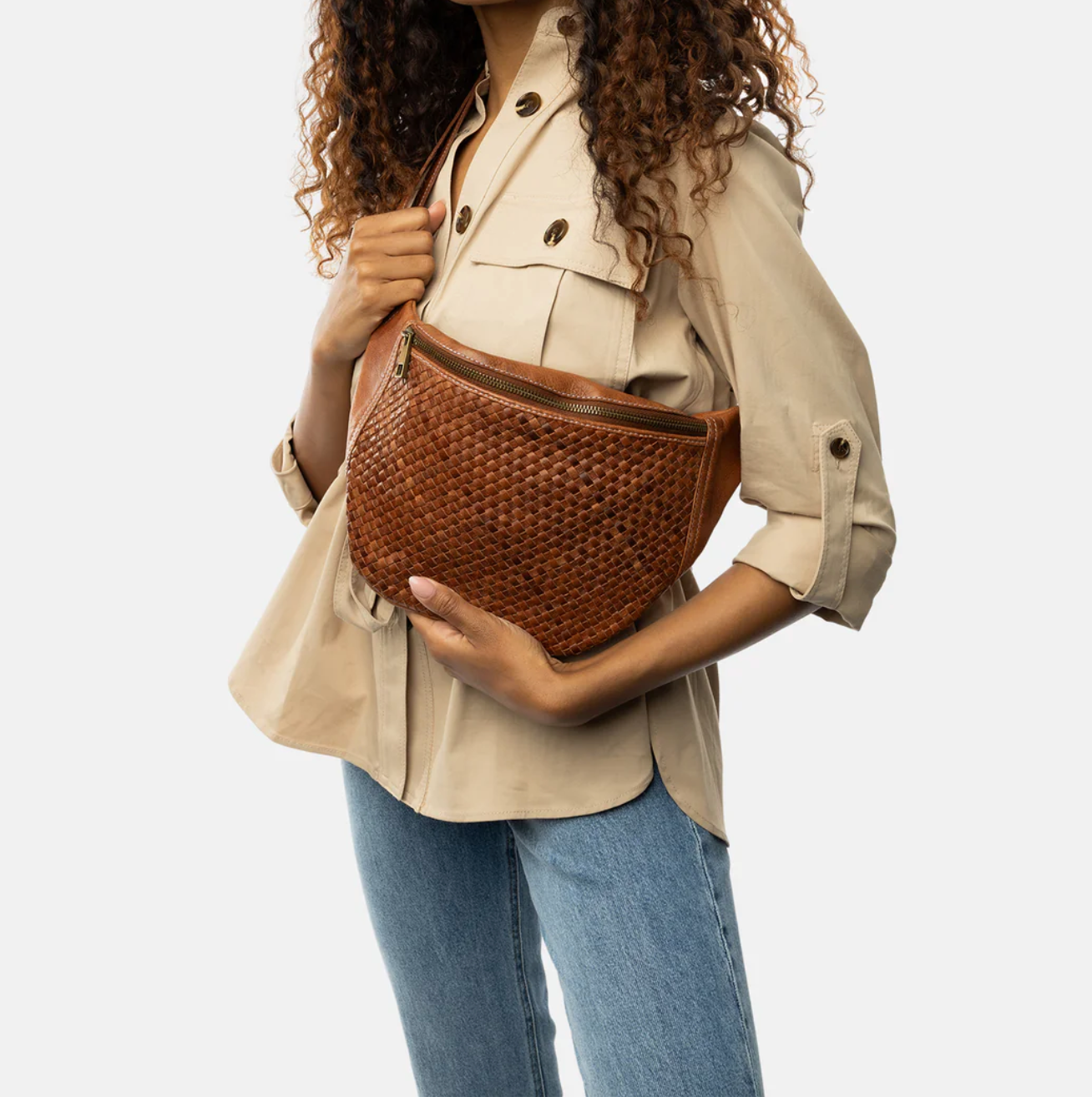 Midjeväska DARIA Leather - Valnöt