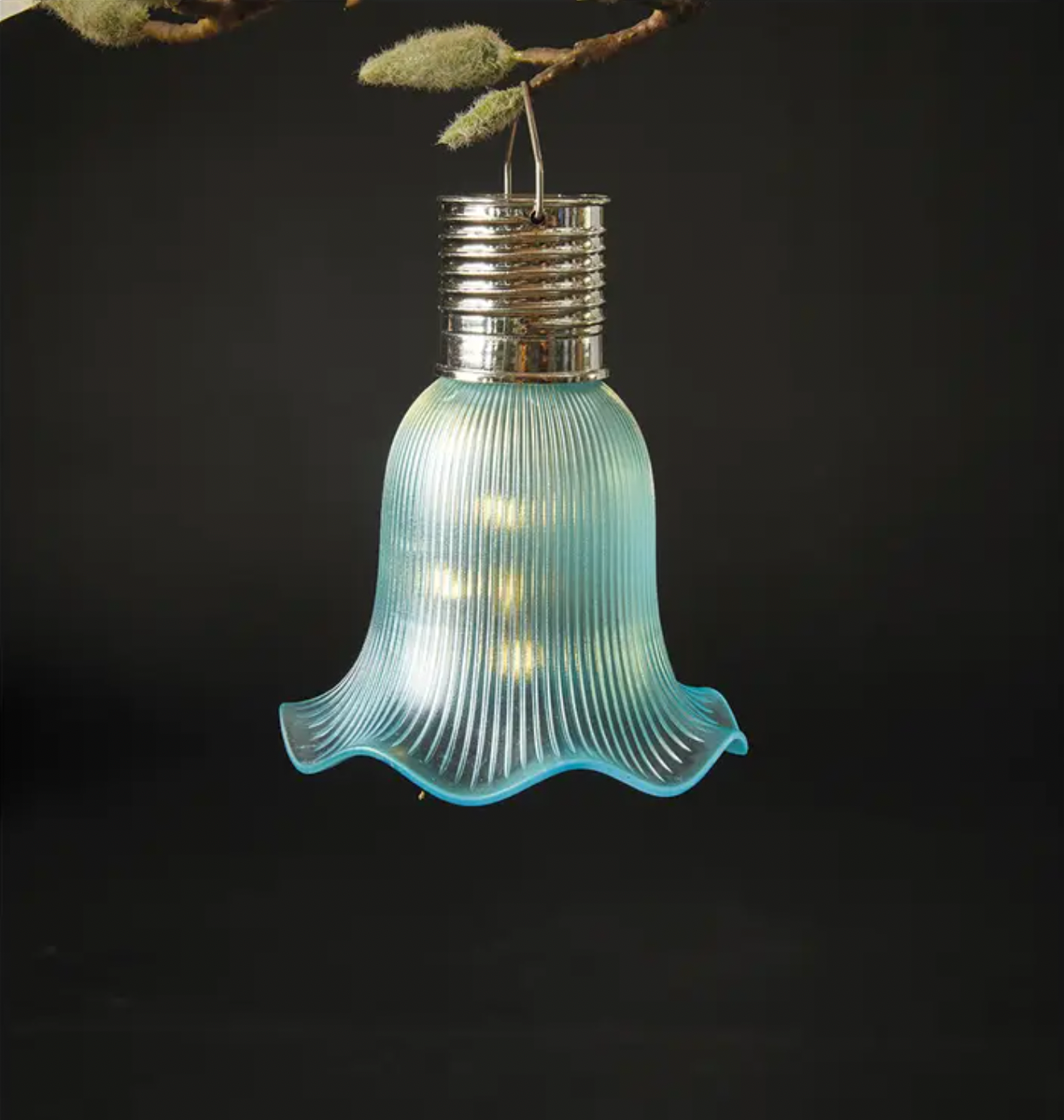 Pendel flower med Solceller - Aqua