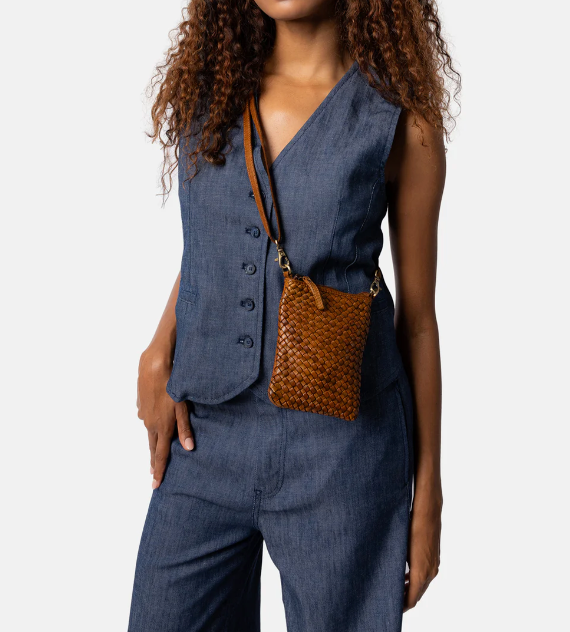 Crossover mobilväska - Miriam Cognac