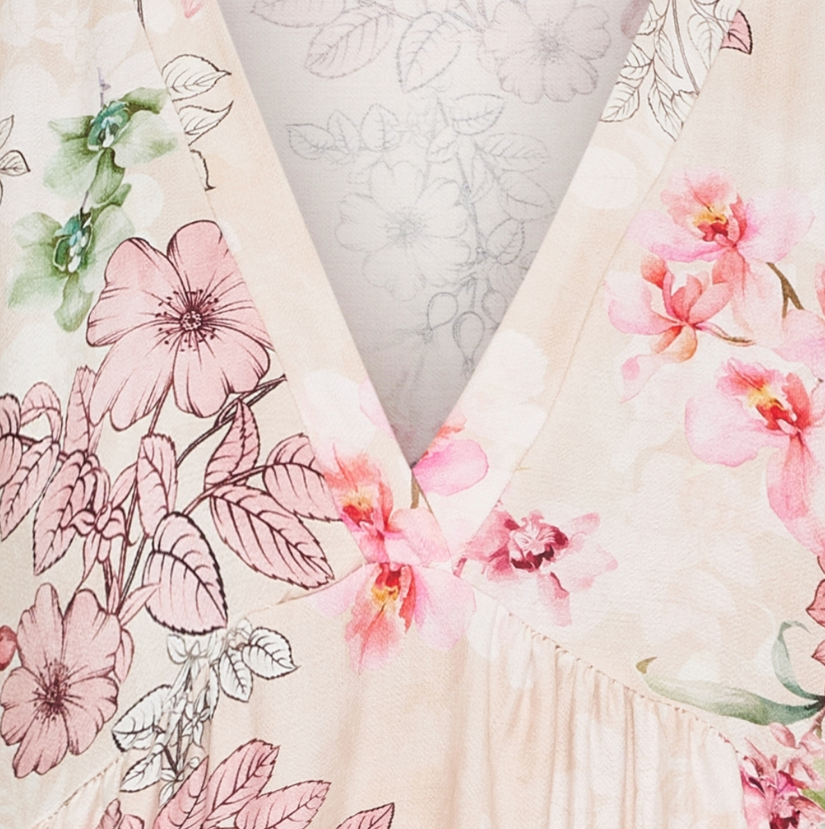 Klänning Anika Rosblomma