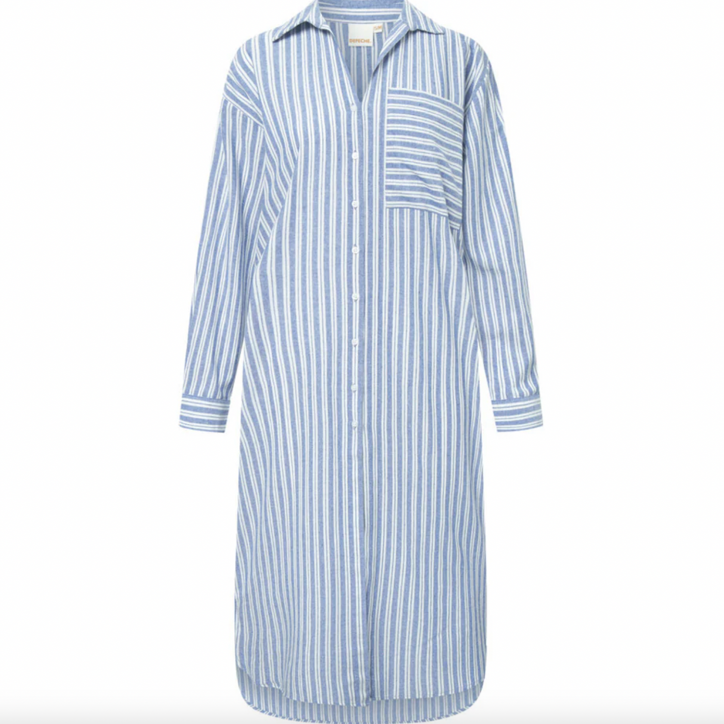 Skjortklänning Sommar randig bomull