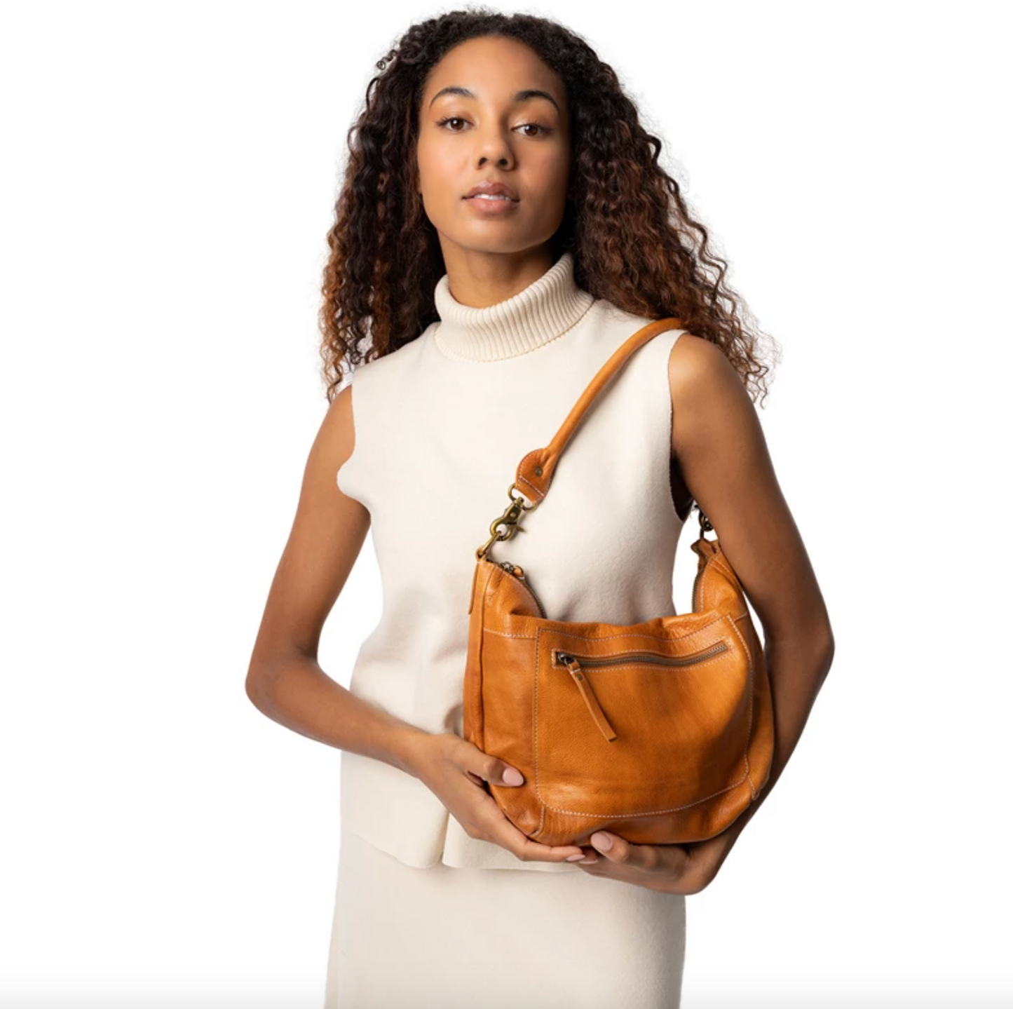 Axelväska Naomi small - Cognac
