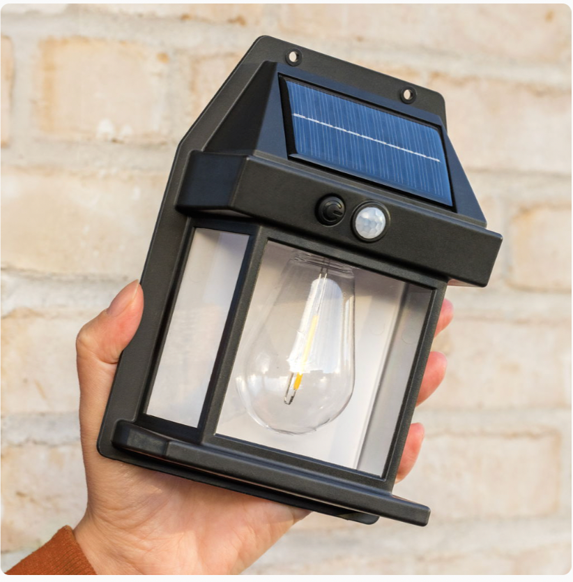 Solar utomhuslampa för vägg - med sensor