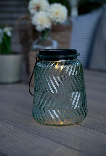 Solcellslykta – Fiona stor grön