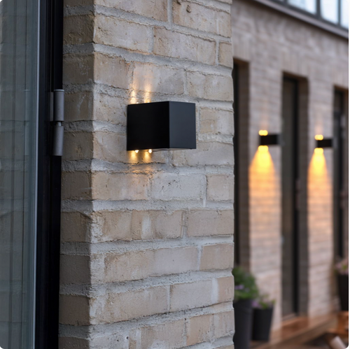 Cube upp och ner solcellslampa - 2 st