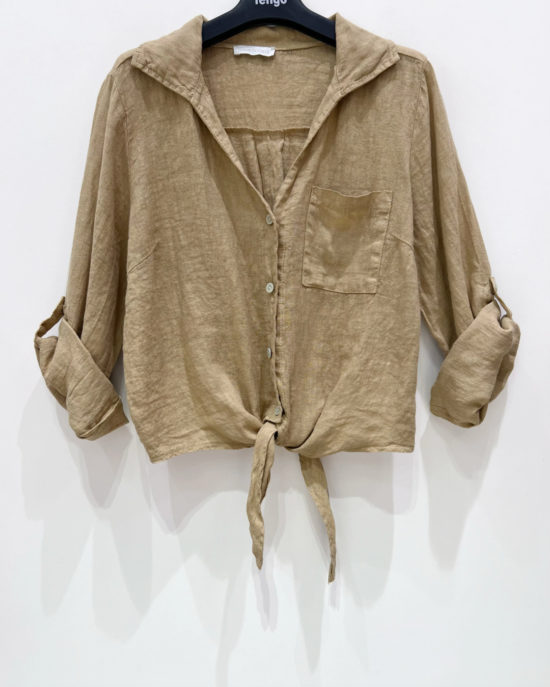 Skjorta NALA camel - 100% lin
