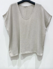 T-shirt Cozy linmix - Beige