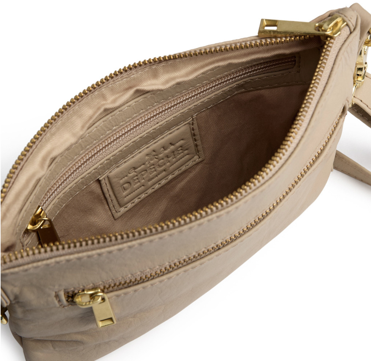 Vacker väska / clutch - Mjuk sand