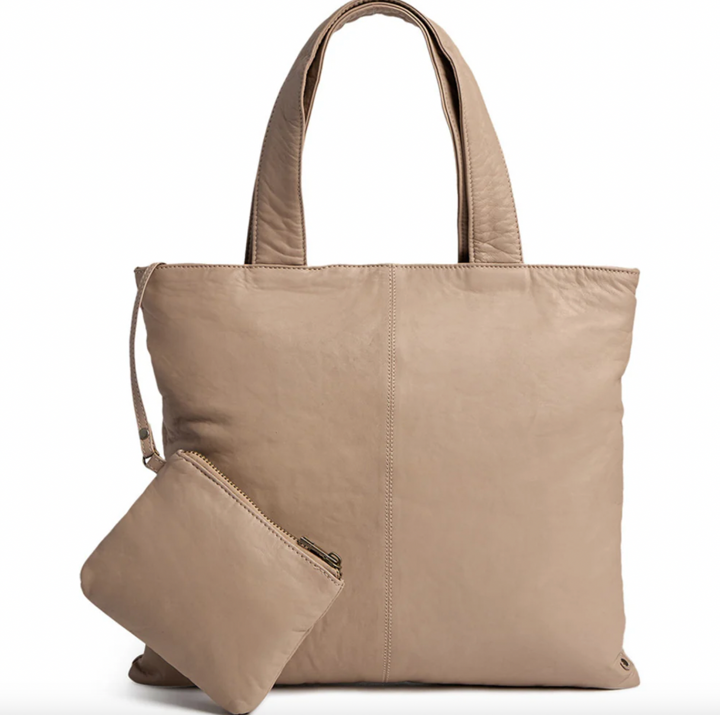 Shopper bläck clutch MILLE – Latte