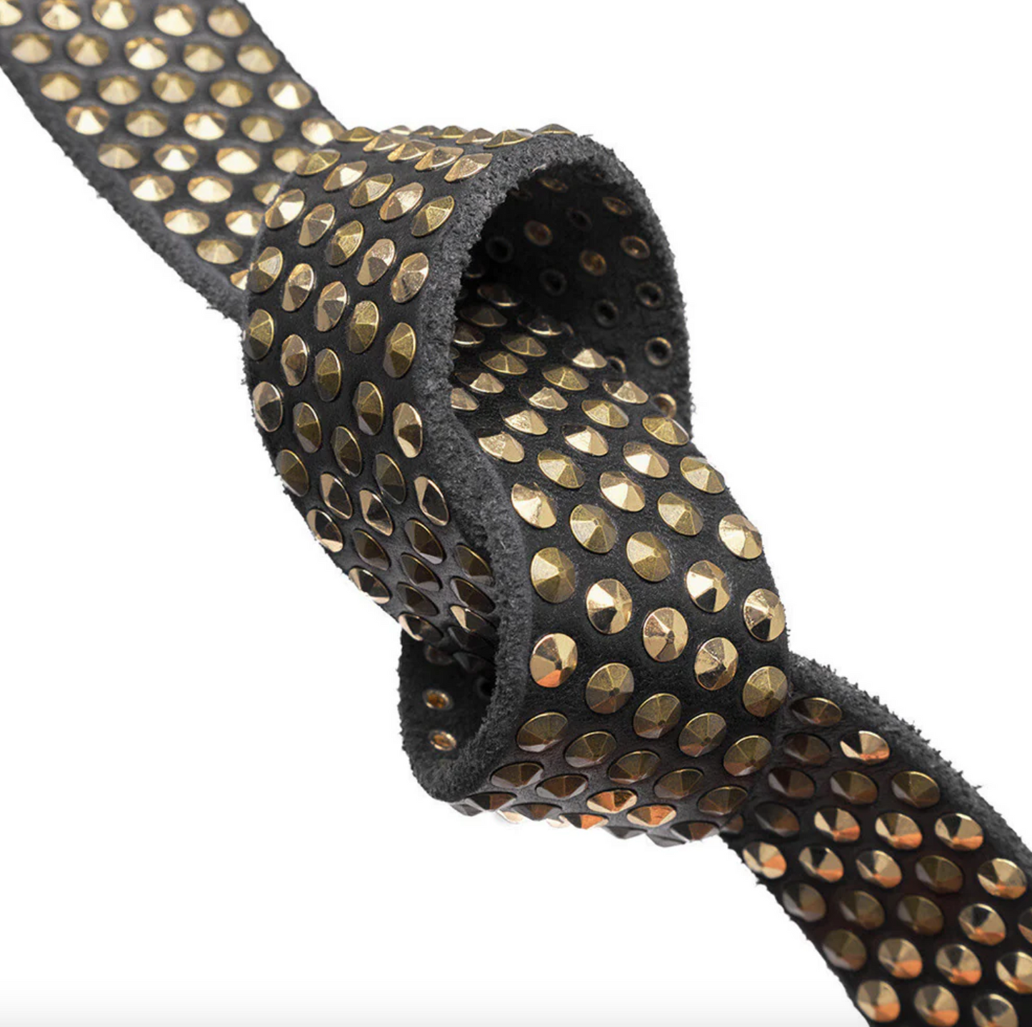 Jeansbälte med nitar - Svart / guld