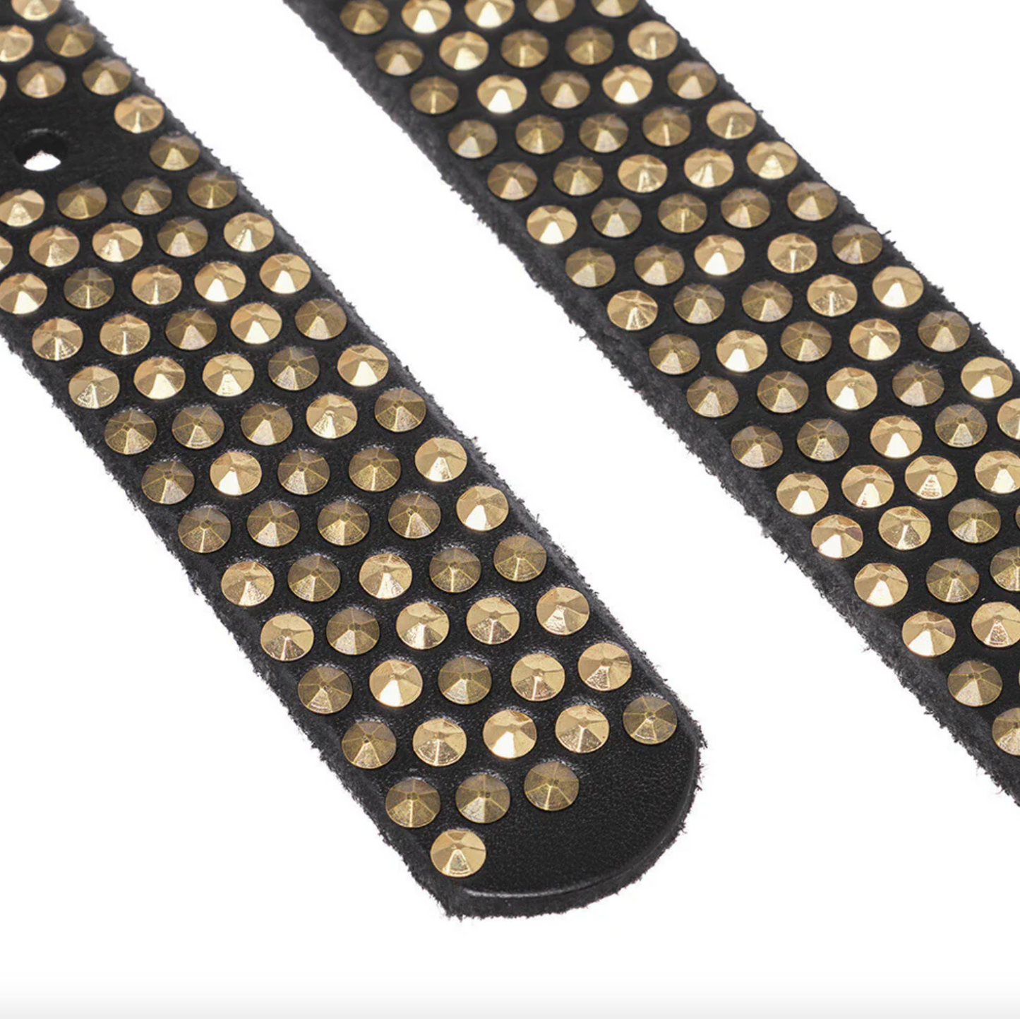 Jeansbälte med nitar - Svart / guld