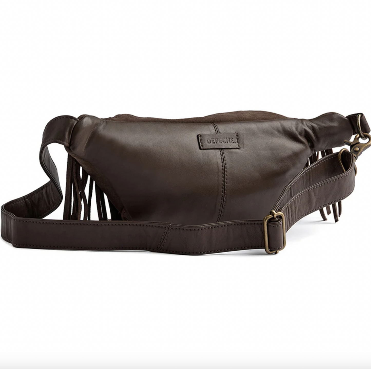 Midjeväska med fransar - Deer brown