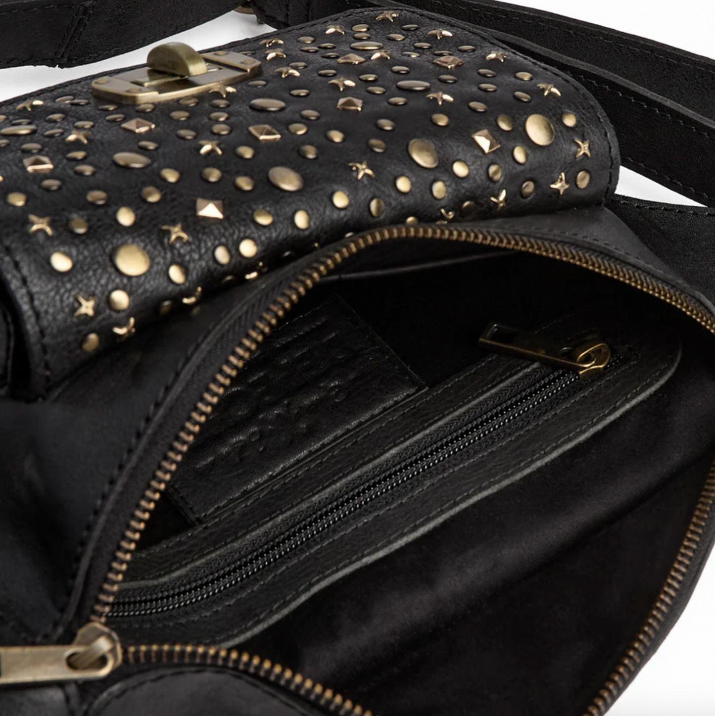 Bumbag med nitar - Black