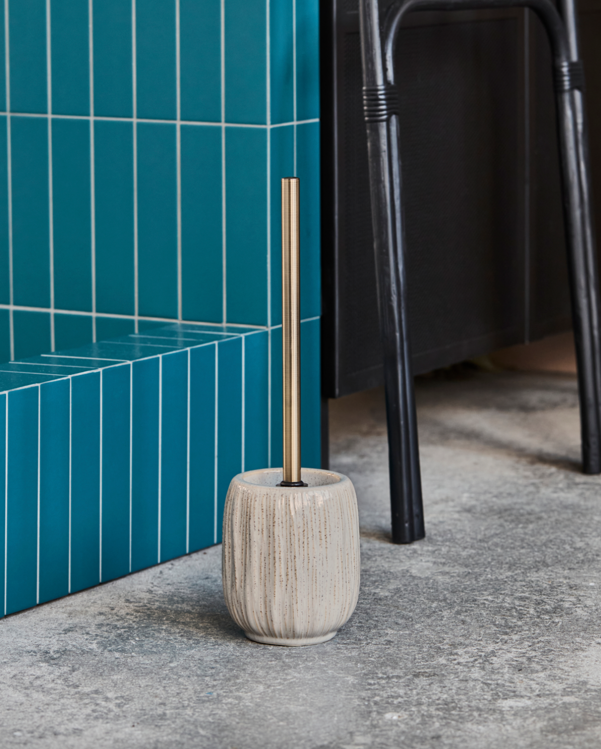 Toalettborste - Gyllene finish