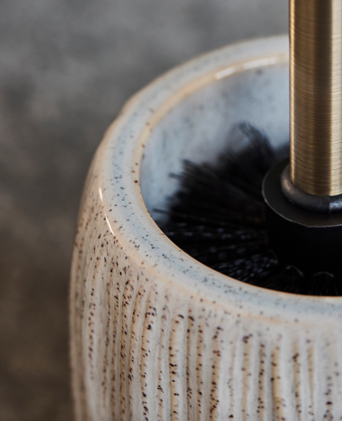 Toalettborste - Gyllene finish