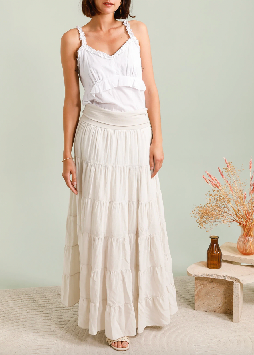 Kjol Boheme cotton – S/M Beige