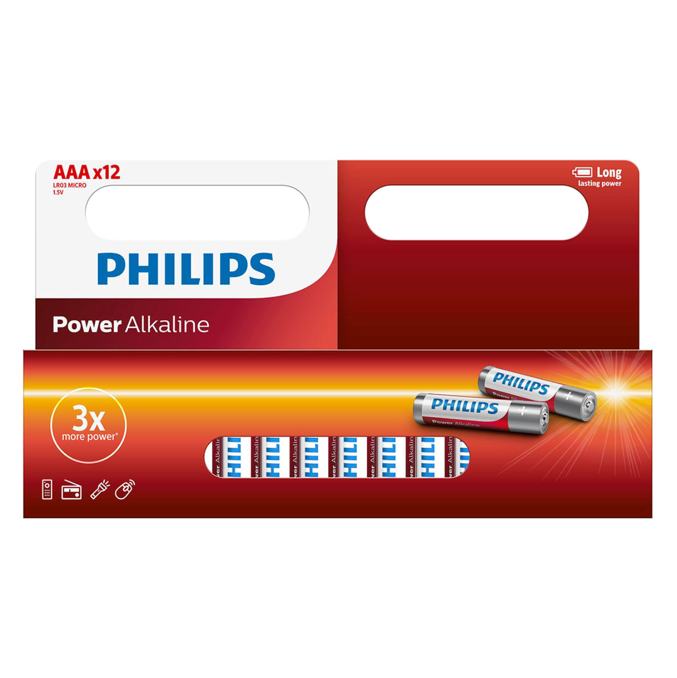 Philips-batterier - AAA paket med 12 st