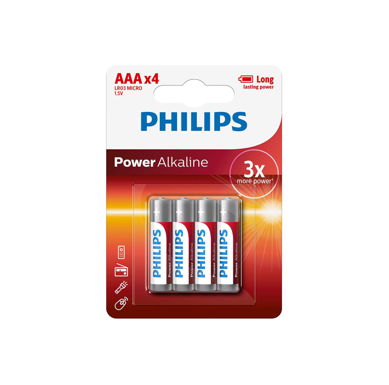Batterier Philips - AA A-paket med 4 st.