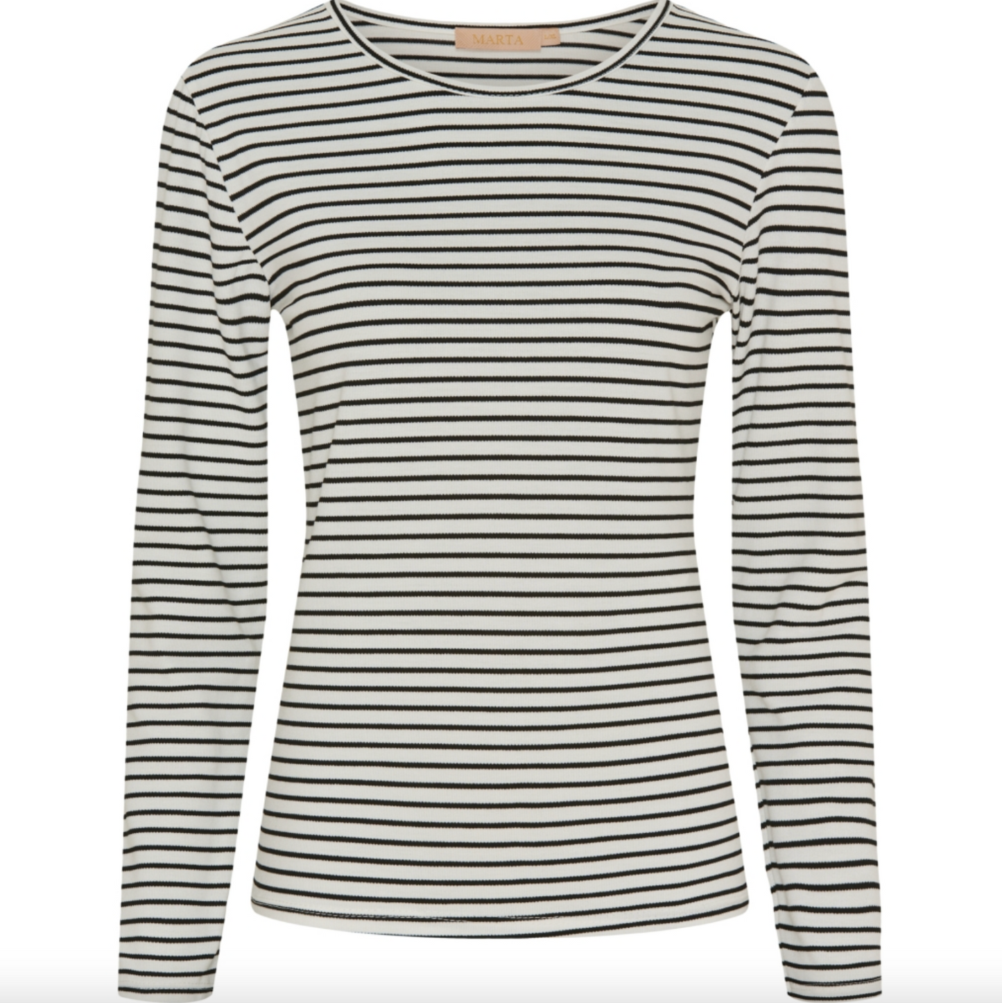 Blus Nancy strib - Svart / vit