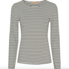 Blus Nancy strib - Svart / vit