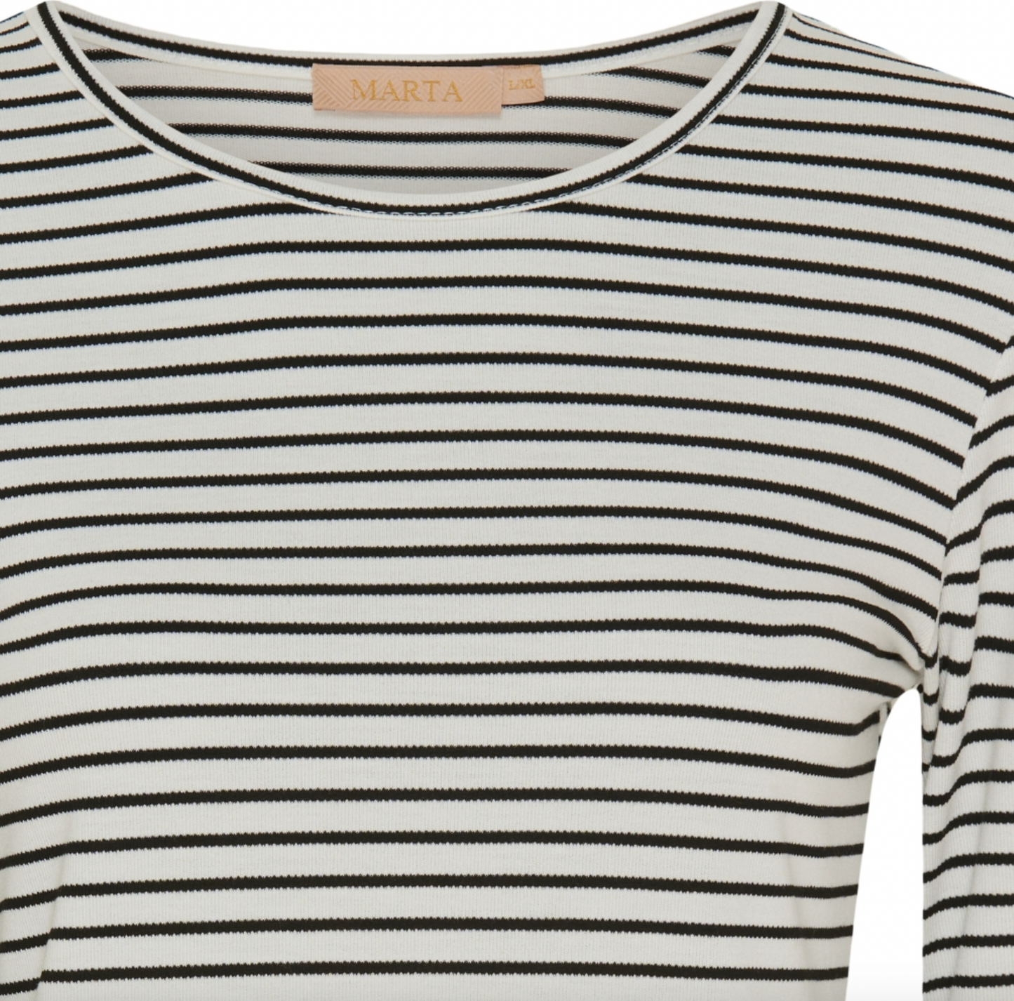 Blus Nancy strib - Svart / vit