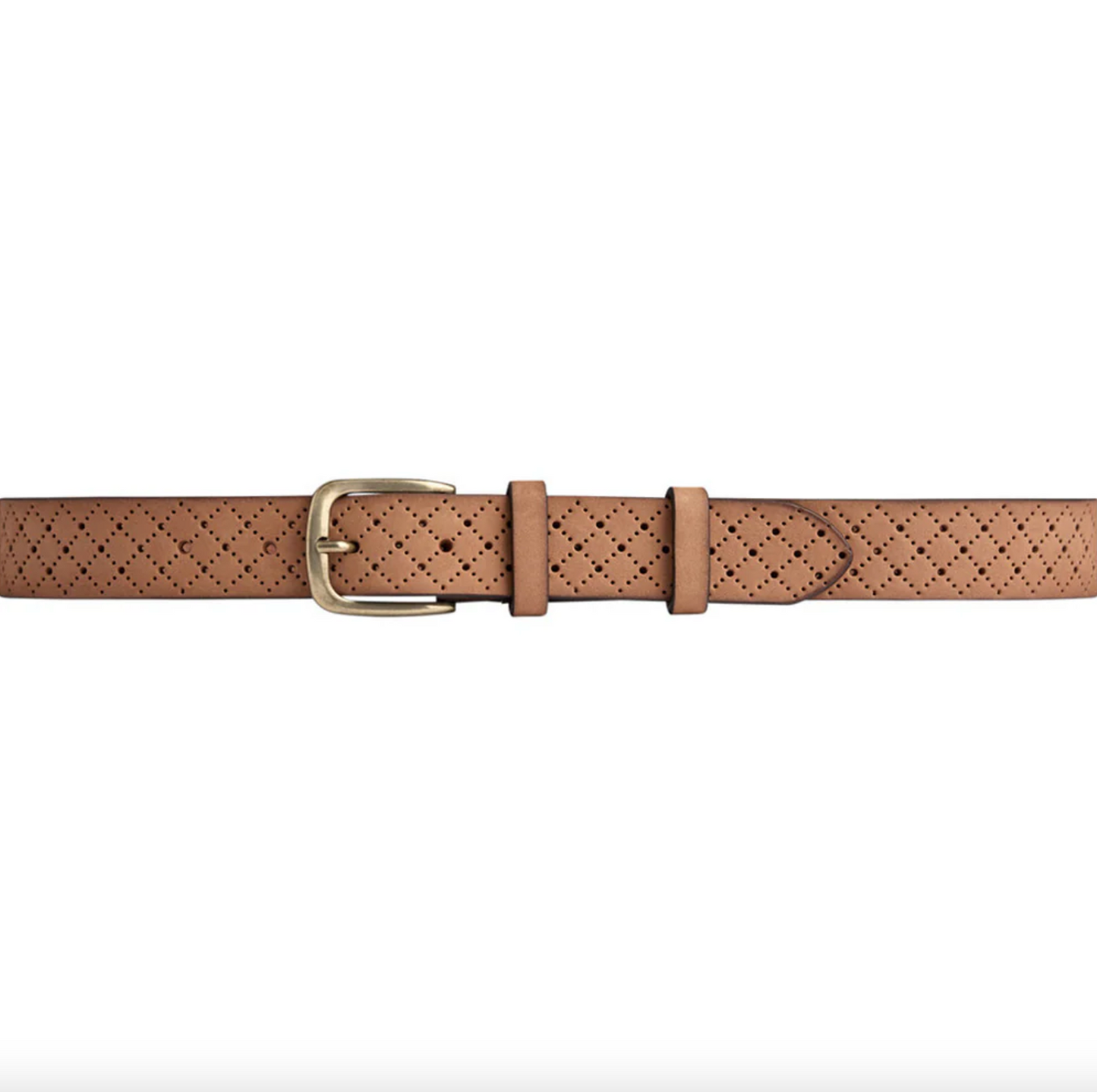 Jeansbälte dekorerat med hålmönster