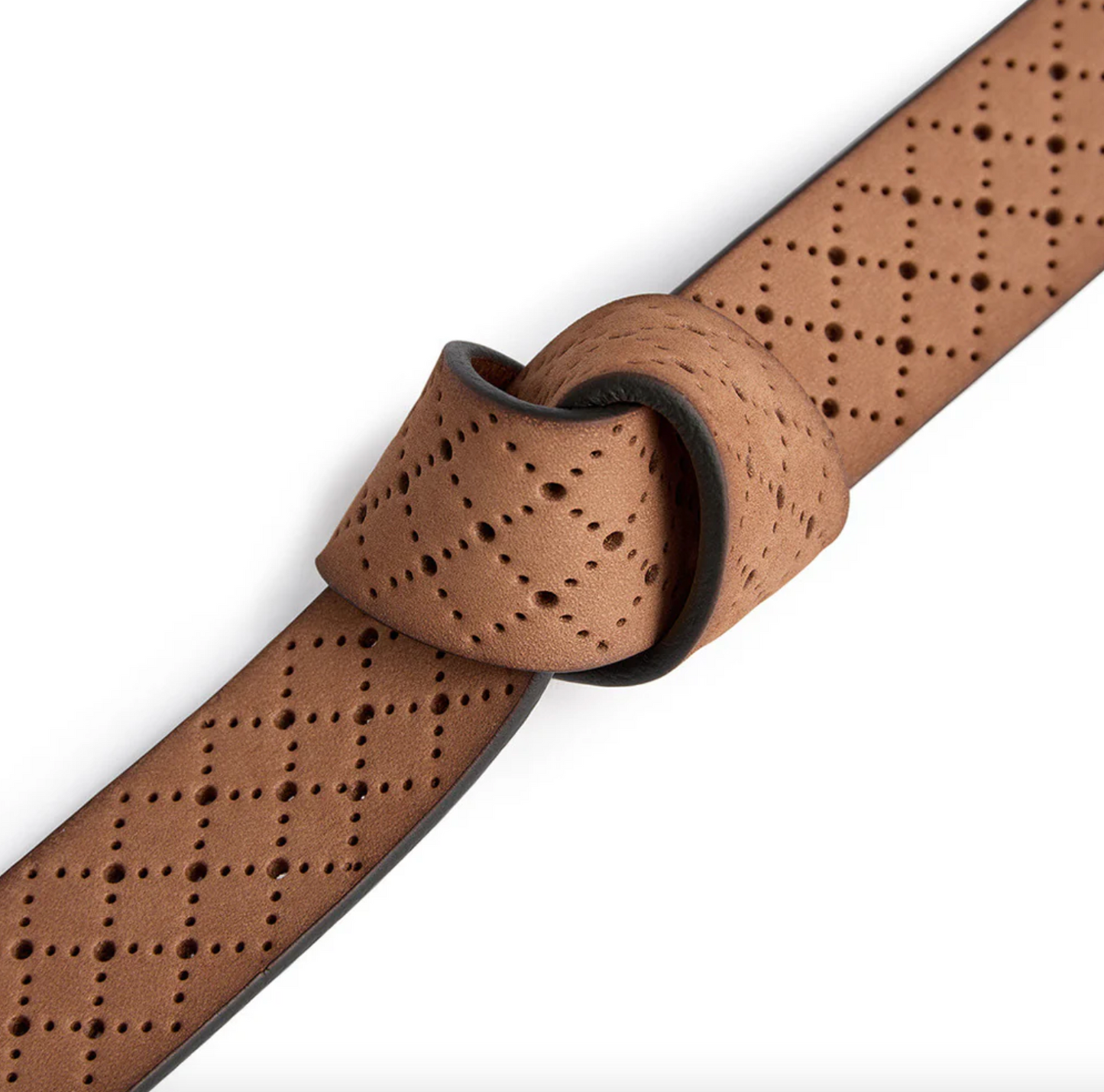 Jeansbälte dekorerat med hålmönster