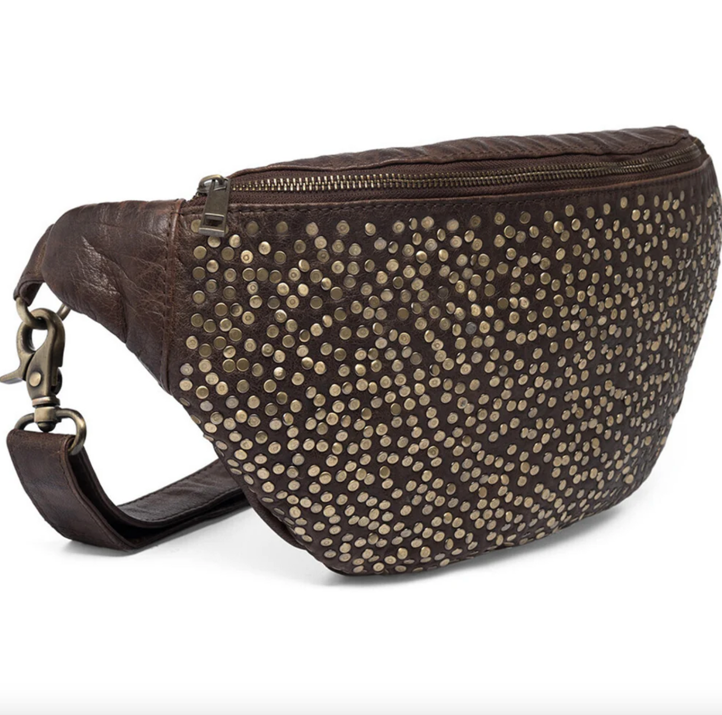 Bumbag Deluxe med nitar - Brun
