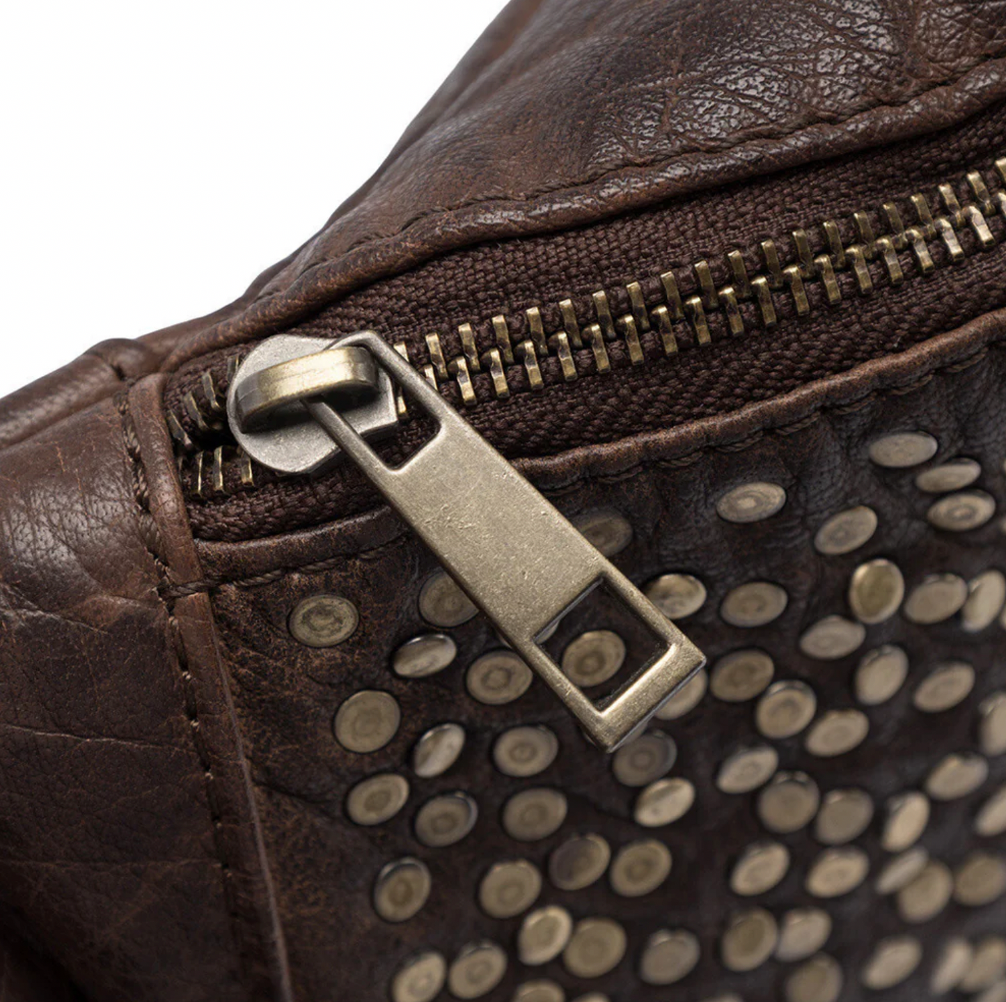 Bumbag Deluxe med nitar - Brun