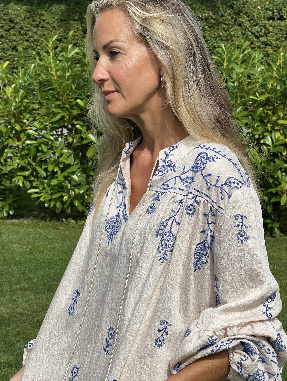 Klänning Boheme - Beige / blå