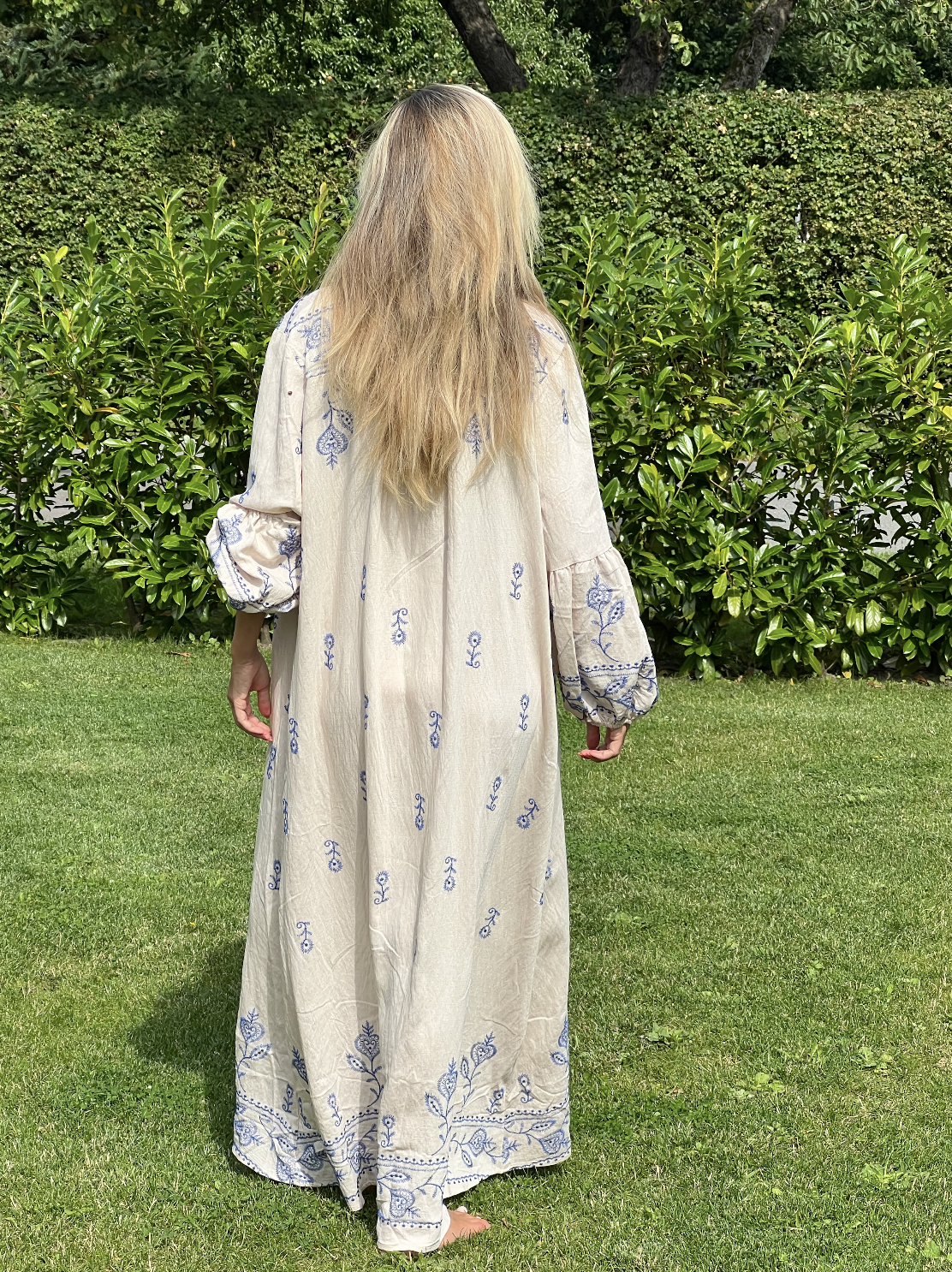 Klänning Boheme - Beige / blå