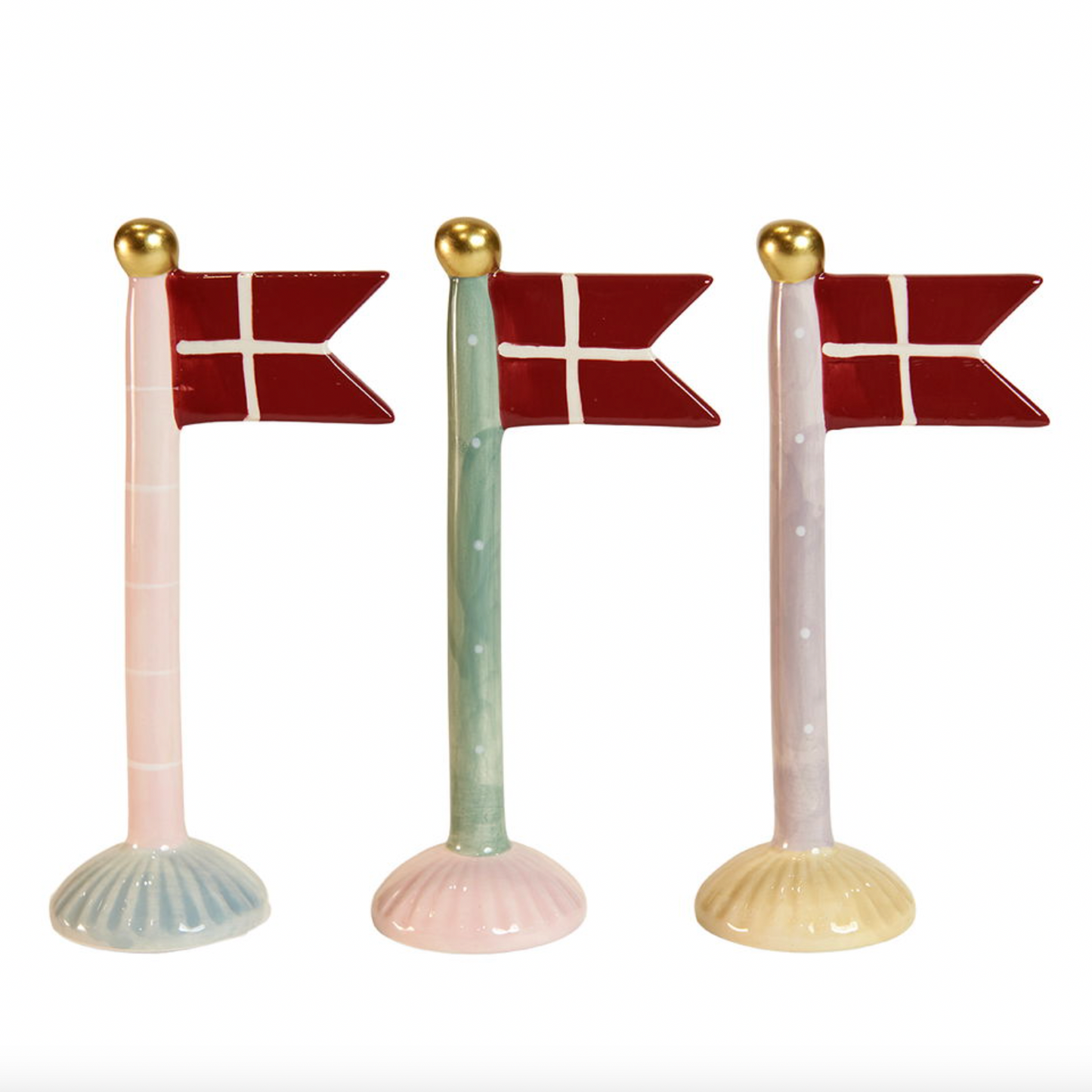 Flagga i keramik - Mix H 19 cm