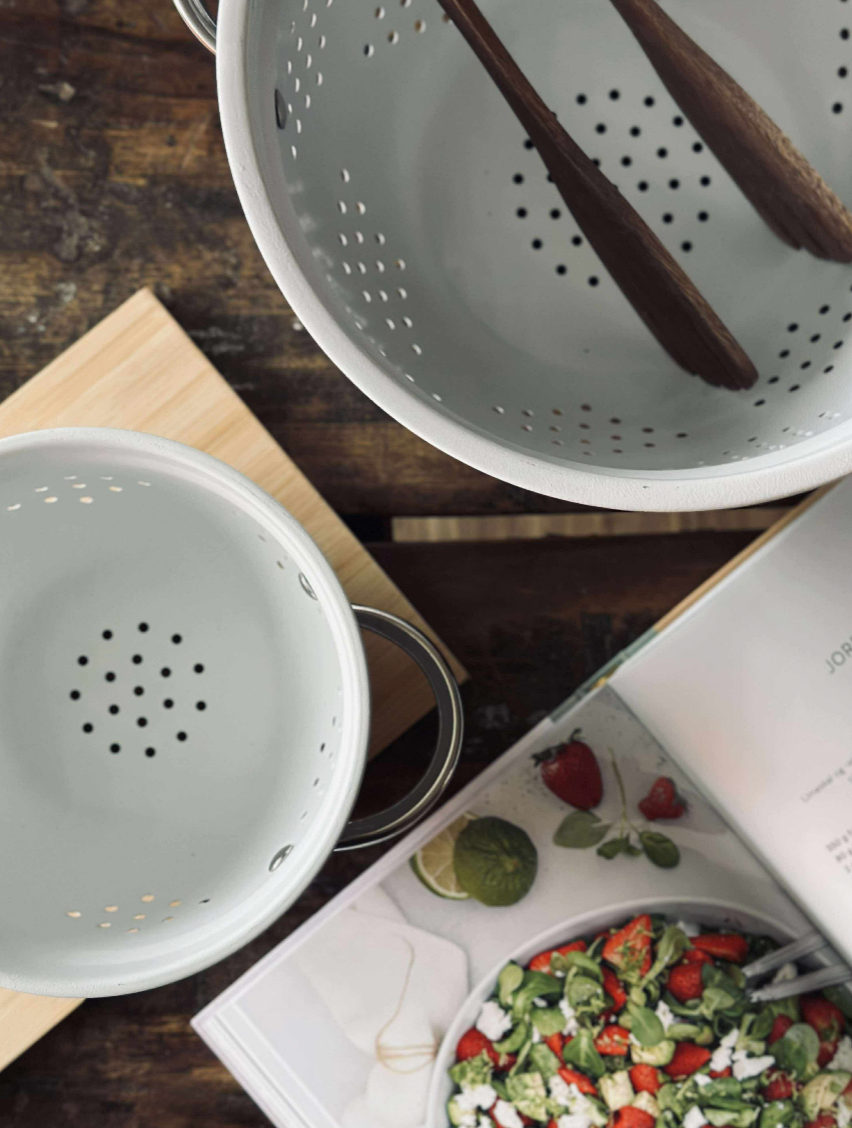 Durkslag - 21 cm Vit