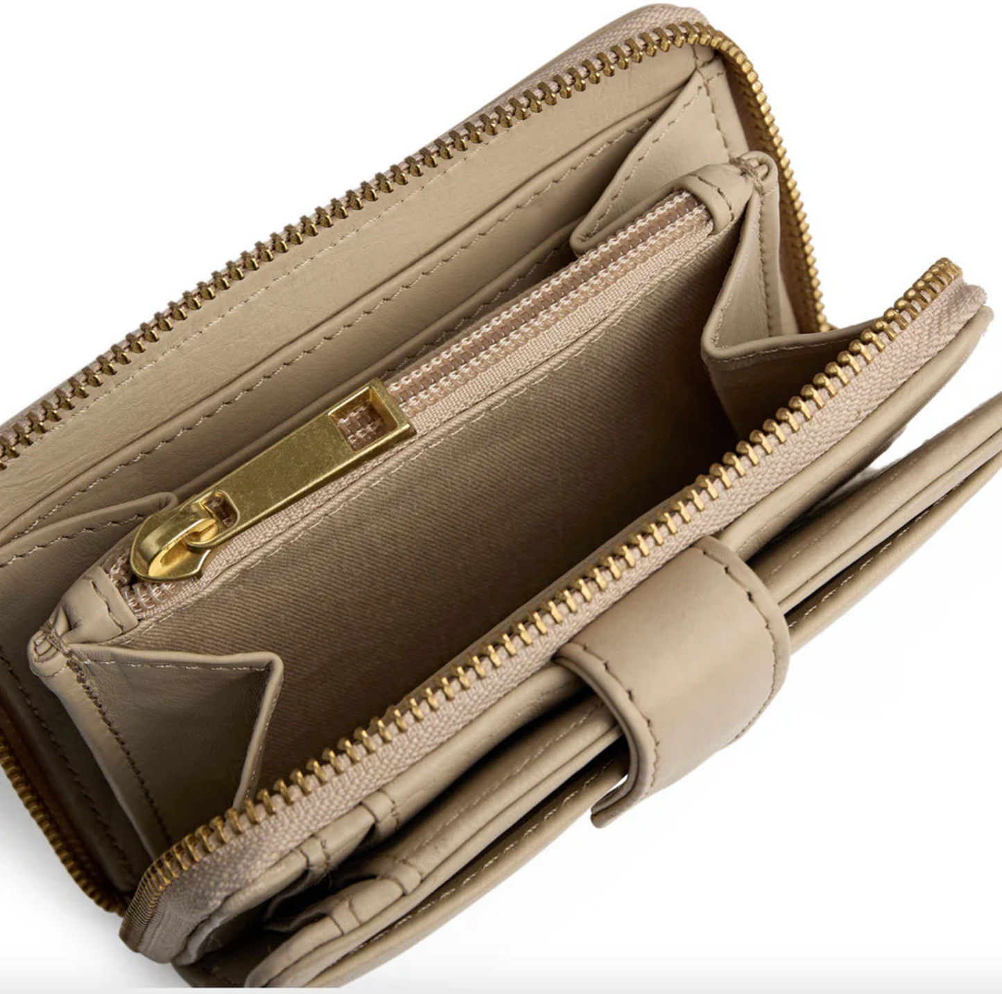 Plånbok i mjukt läder - Soft sand