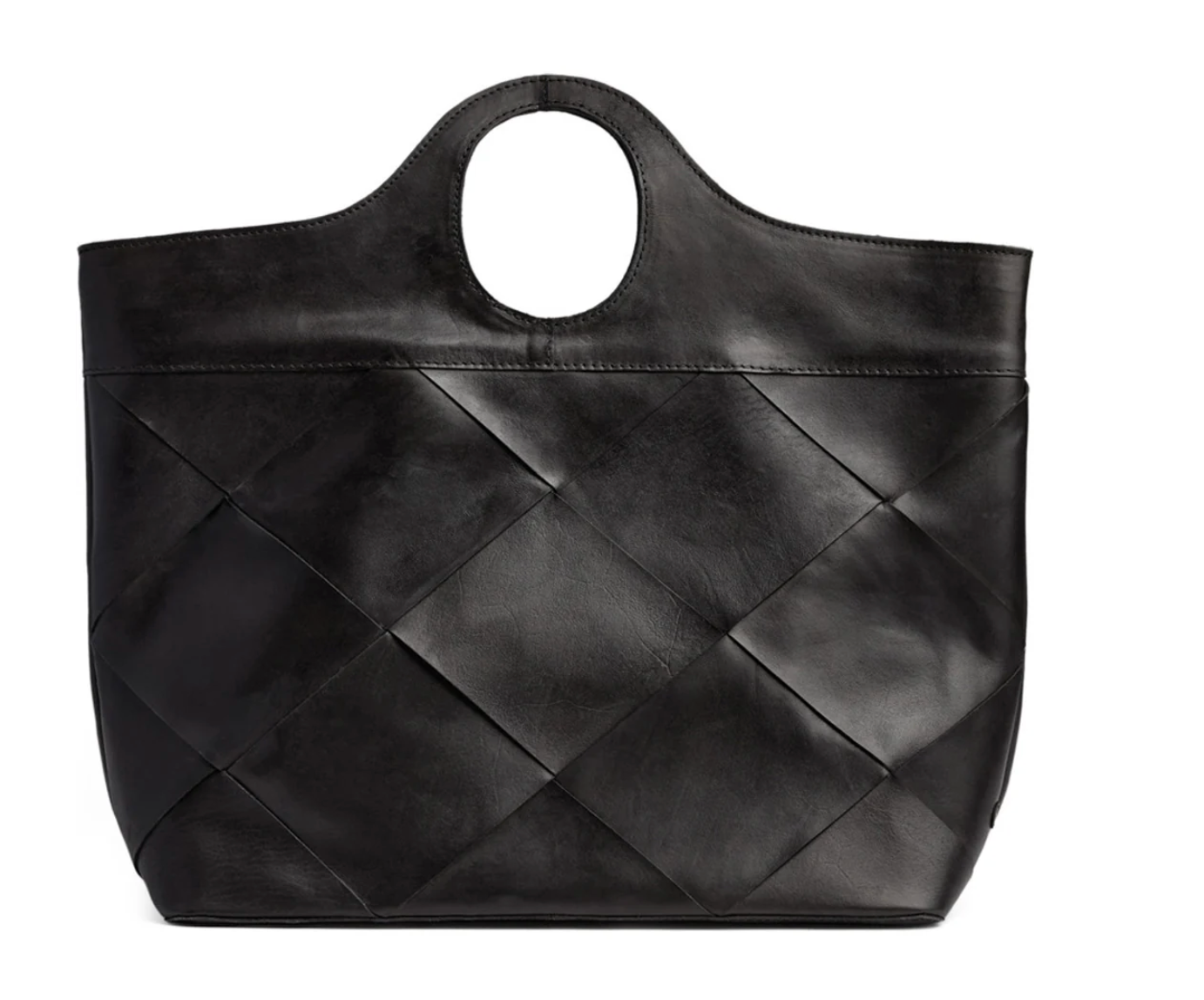 Exklusiv handflätad shopper - Black