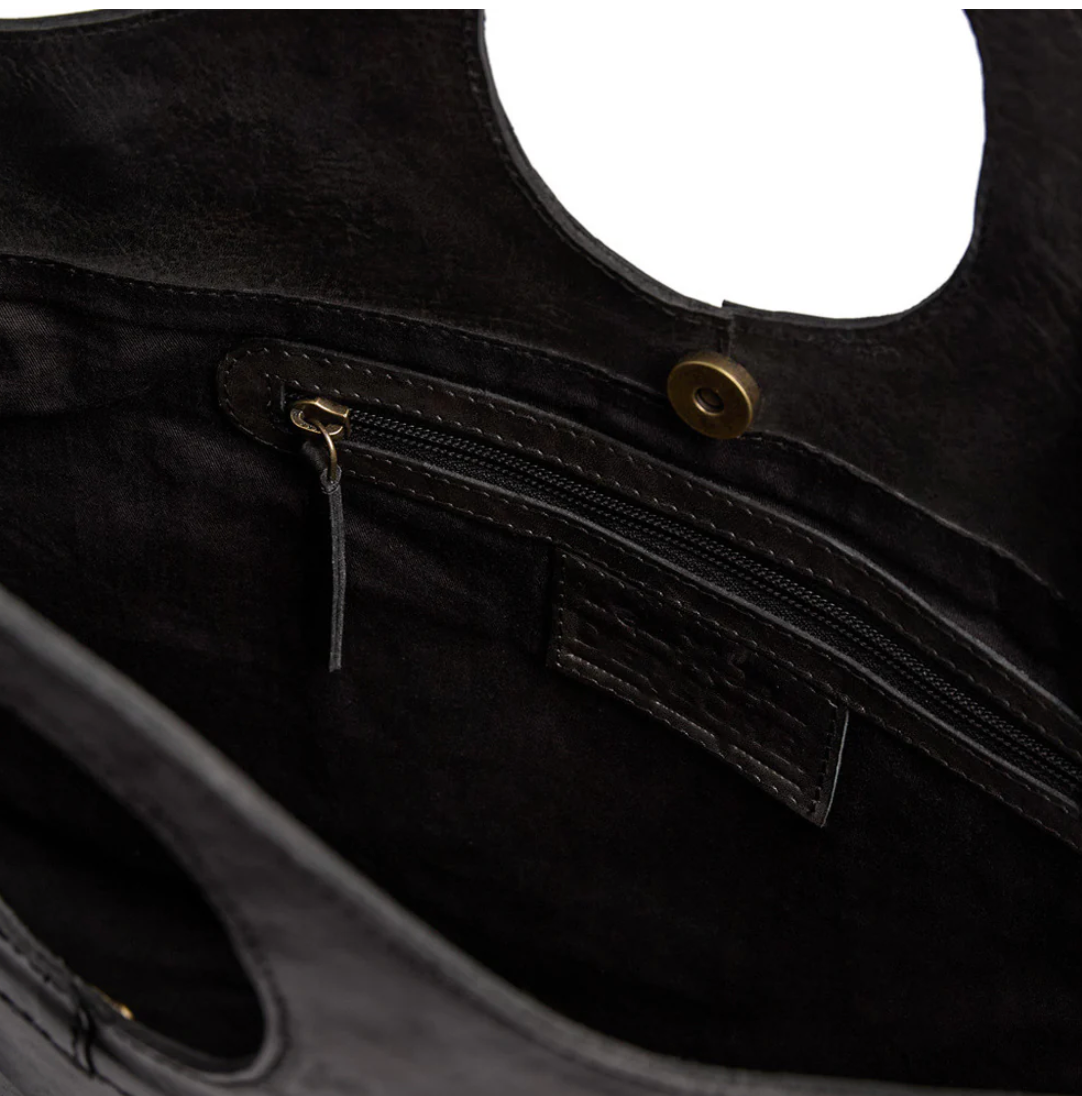 Exklusiv handflätad shopper - Black
